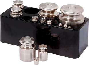 Laboratorio Juegos de pesas de calibración, acero inoxidable